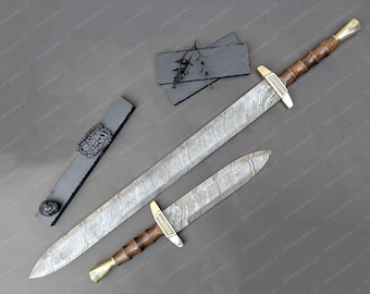 Handgefertigtes Riptide Schwert Set: Damaszener Stahl: Percy Jackson Anaklusmos Cosplay