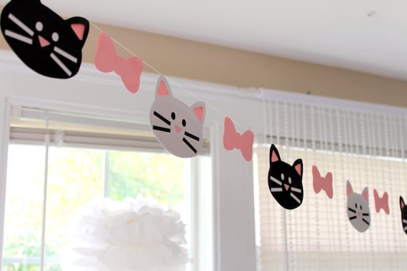 Cat Garland cats kitten kitty banner Il_570xn