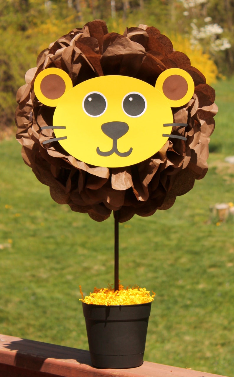 Lion pom pom kit king of the jungle safari noahs ark carnival Etsy