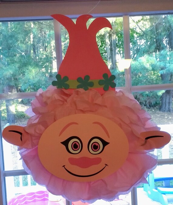 Trolls Poppy troll tissue paper pom pom hanging party decoration Il_570xn