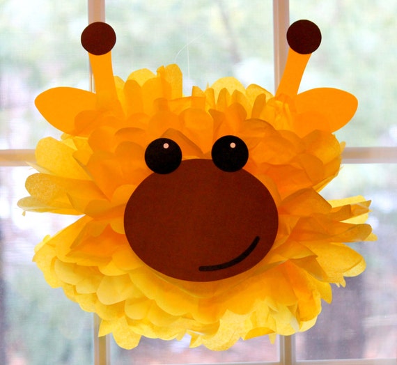 Giraffe Pom Pom Kit King Of The Jungle Safari Noahs Ark Etsy