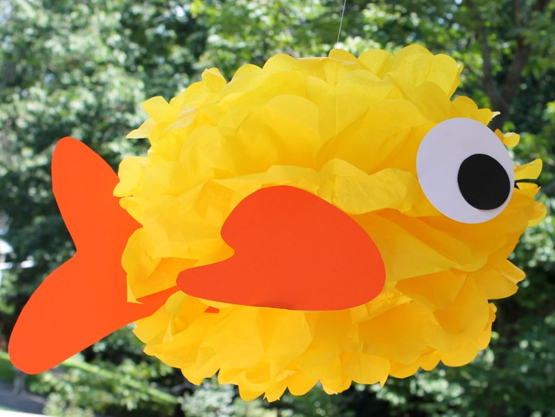 Fish Goldfish Tissue Paper Pom Pom Kit Under the Sea Ocean Etsy