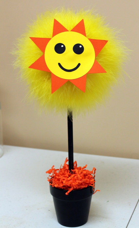 Sun centerpiece Sun shine sunshine you are my sunshine beach weather itsy bitsy spider decoration Il_570xn