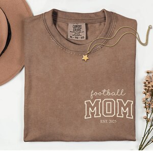 Custom Football Mom Shirt, Personalized Football Mom Tee, Gift For Football Lover Mom, Football Mom T-Shirt, Football Season Mama Shirt