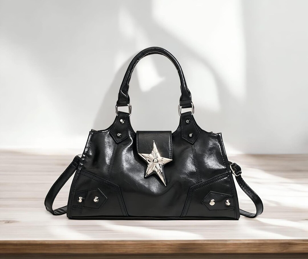 バッグ Y2K LEATHER RIDERS TOTOBAG ONE STAR Y2K LEATHER RIDERS TOTOBAG ONE STAR Y2K Gothic Motorcycle-inspired