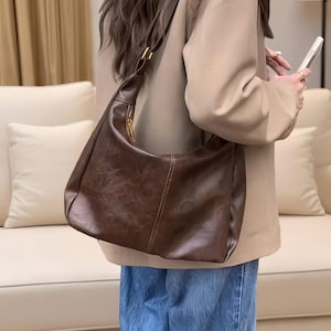 Damen Messenger Tasche mit großer Kapazität - Hochwertige Designer Handtasche aus PU-Leder