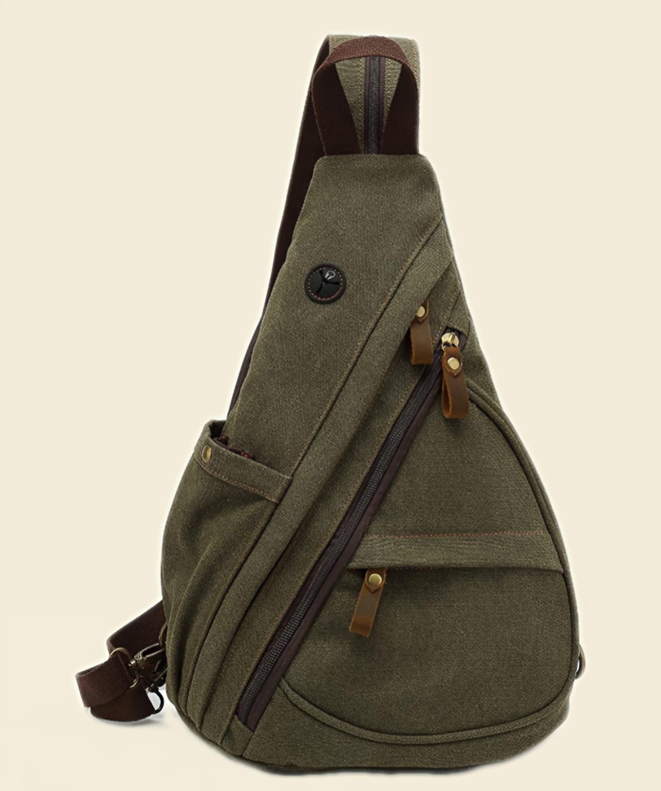 Y2K Japanese-inspired Military Canvas Multi-pocket 90s Sling
