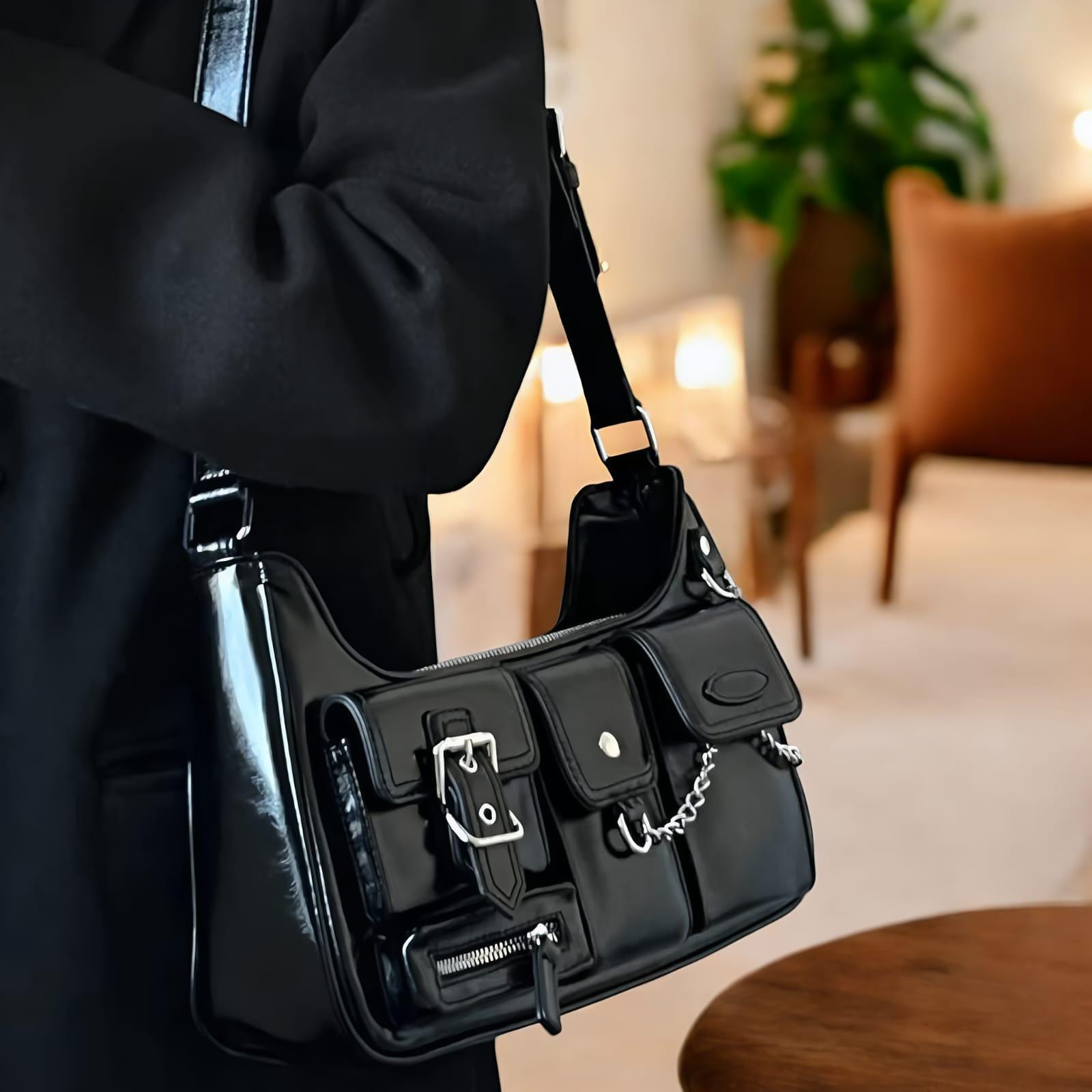 Y2K Grunge PU Leather Shoulder Bag, Crossbody - Etsy