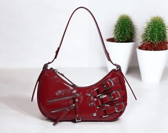 Y2K-Inspired Armpit Bag Luxury Belt Bag Solid Color Underarm Messenger Purse Hobo Handbag