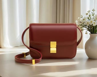 本革クロスボディバッグ、小型デザイナーショルダーハンドバッグ