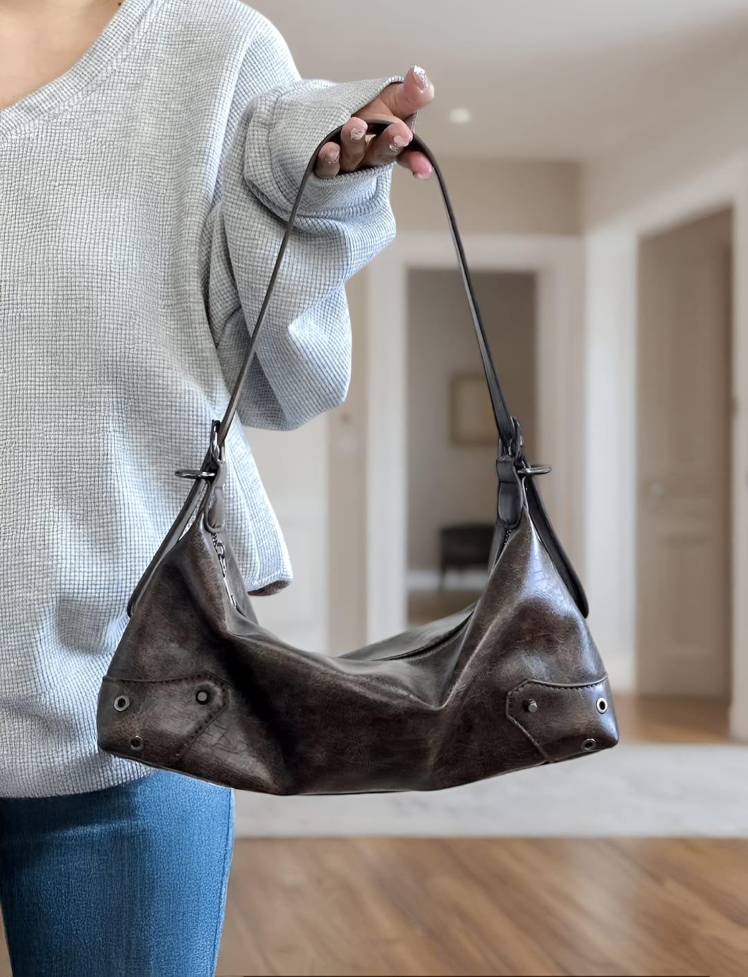 Chloe パディントン レザーバッグ グレー Chloe Calfskin Paddington Front Pocket Tote Gris Vert 1843950
