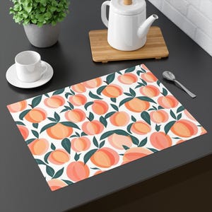 Apricot Placemat, Table Mat, Dining Placemat, Peach Kitchen Decor, Home Decor, Gift for Foodie