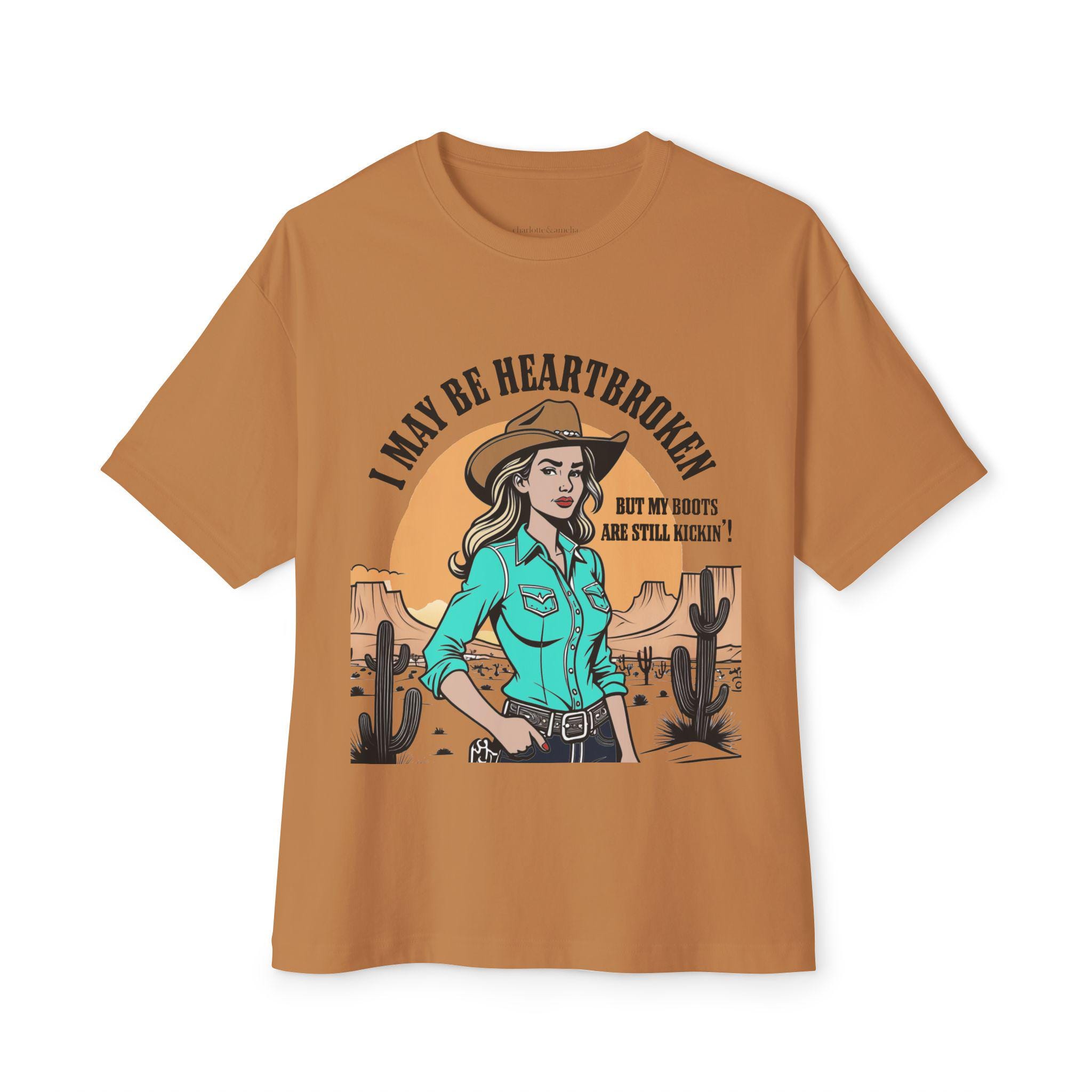 レトロカウガールグラフィックTシャツ：ヴィンテージウエスタン 