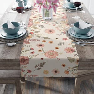 Floral Cotton Table Runner for Home Decor, Rustic Table Cover, Dining Table Centerpiece, Boho Style Home Accessory, Great for Weddings [...]
