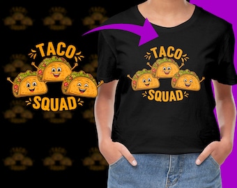 Taco Squad Mexican Food Cinco de Mayo PNG, Free Commercial use, Instant Download