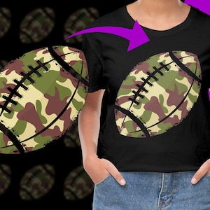 Camouflage American Football PNG, Free Commercial use, Instant Download