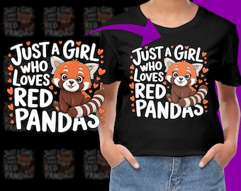 Just a Girl who loves Red Pandas 3 PNG, Free Commercial use, Instant Download