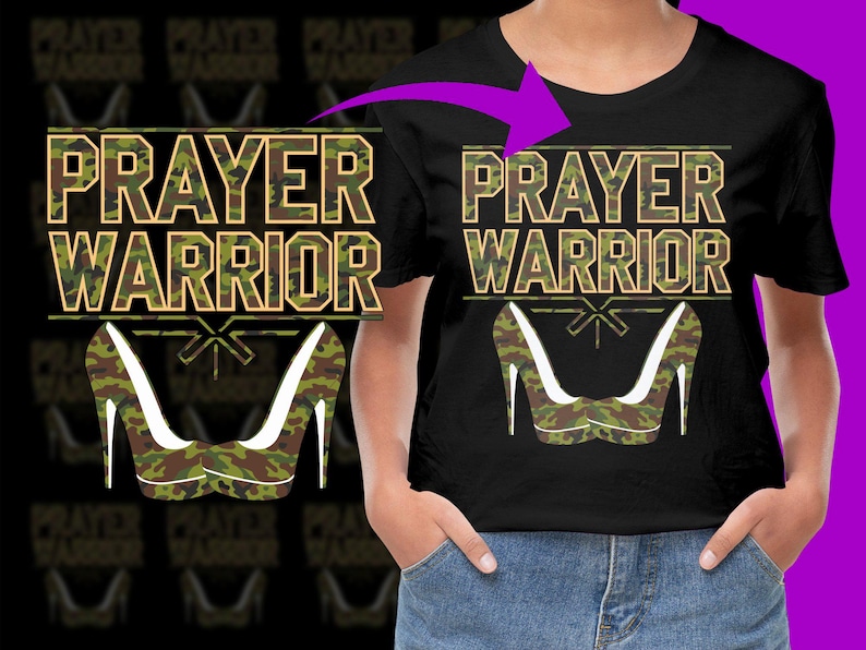 Chica cristiana guerrera de oración Fe religiosa PNG, uso comercial gratuito, descarga instantánea imagen 1