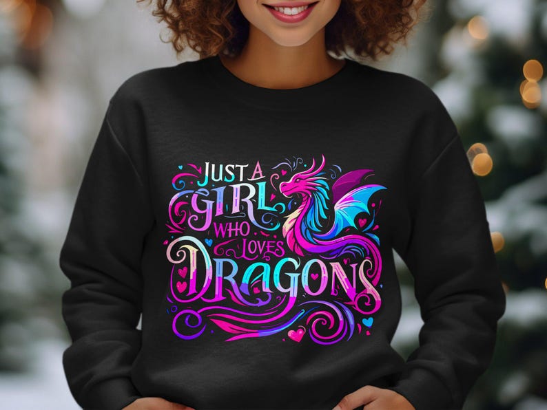 Just a Girl Who Loves Dragons PNG, Free Commercial Use, Instant ...