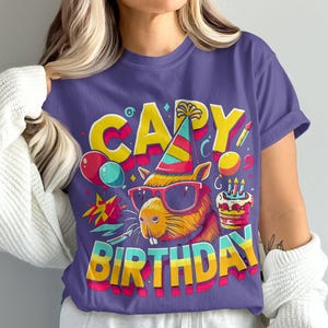 Capy Birthday Capybara Birthday Party PNG, uso commerciale gratuito, download immediato