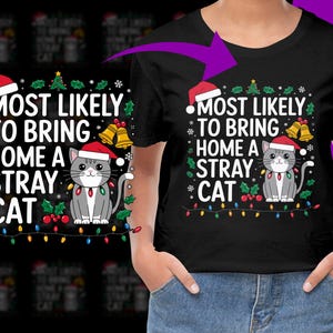 Molto probabilmente porterai a casa un costume natalizio da gatto randagio Xmas 2 PNG, uso commerciale gratuito, download immediato