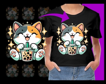 Cat Bubble Tea Kawaii Boba Tea PNG, Free Commercial use, Instant Download