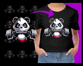 Panda Workout Fitness Gym Bodybuilder Weightlifting PNG, Free Commercial use, Instant Download
