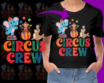 Circus Crew Animals Circus Staff Party Matching PNG, Free Commercial use, Instant Download
