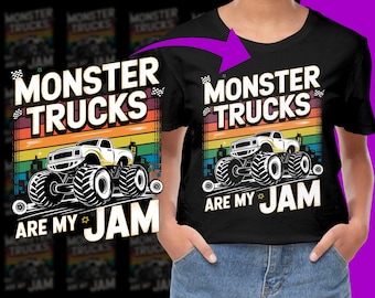 Monster Trucks are my Jam PNG, Free Commercial use, Instant Download