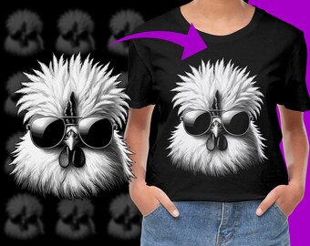 cool Chicken with Sunglasses Farm Girl Summer PNG, Free Commercial use, Instant Download