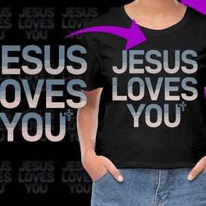 Jesus Loves You Christian PNG, Free Commercial use, Instant Download
