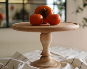 Unique Classic Cake Stand, Rustic Cake Display Plate for Wedding, Vintage Party, Anniversary, Ply Cake Board, Wooden Kitchen Pedestal Gift