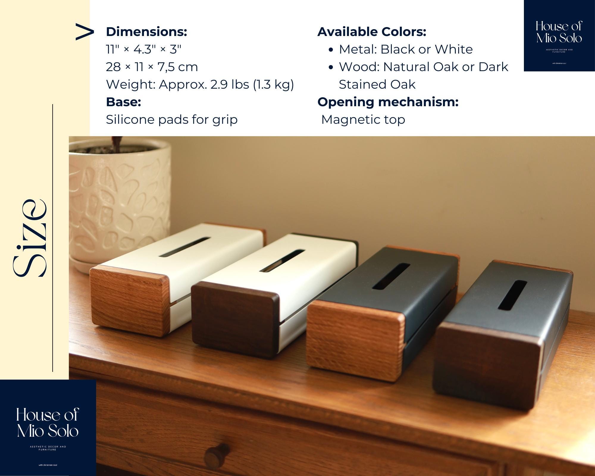 Modern Napkin Holder, Tissue Box Cover, Kitchen Organizer Decor for ...