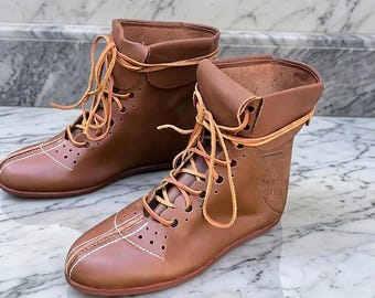Botas helenísticas romanas, zapatos históricos para ferias renacentistas MA-46 Pascua