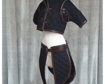 Female Gambeson Padded Medieval Costume, MAS-0121 Medieval Gambeson Costume Renfaire & Larp, Halloween Gifts
