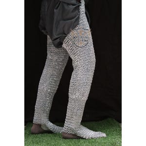 チェーンメイルショース、9mmフラットリングドームリベット、ソリッドリングマイレレギンス、MAS-037 父の日ギフト