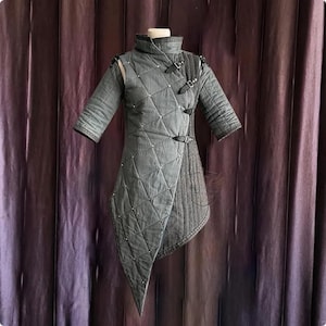 Handgjord medeltida Gambeson - Viking Vadderad Rustning för LARP & SCA
