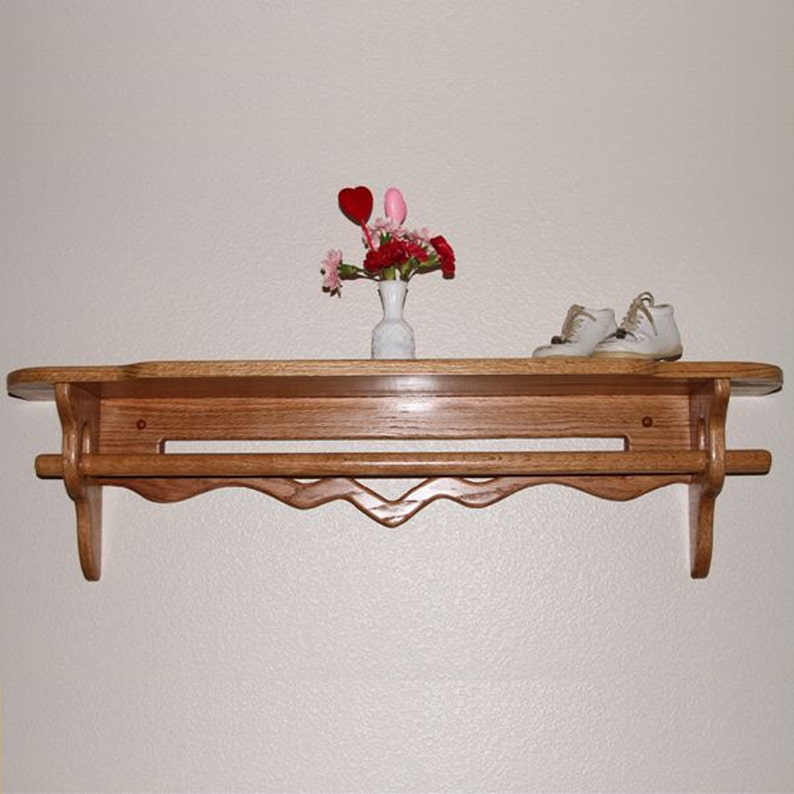 Golden Oak Quilt Rack Shelf / 1836 length Etsy