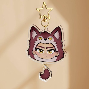 Valko Wolf Hood Keychain | PREORDER | Wolf Charm | Acrylic Charm