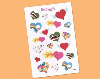 Hearts of Mine Sticker Sheet by Liz Hutnick