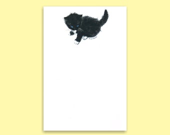 Watercolor Kitten. Notepad by Liz Hutnick