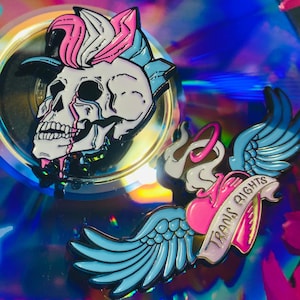 TRANARCHY Trans Punk! Trans Rights! (enamel pins)