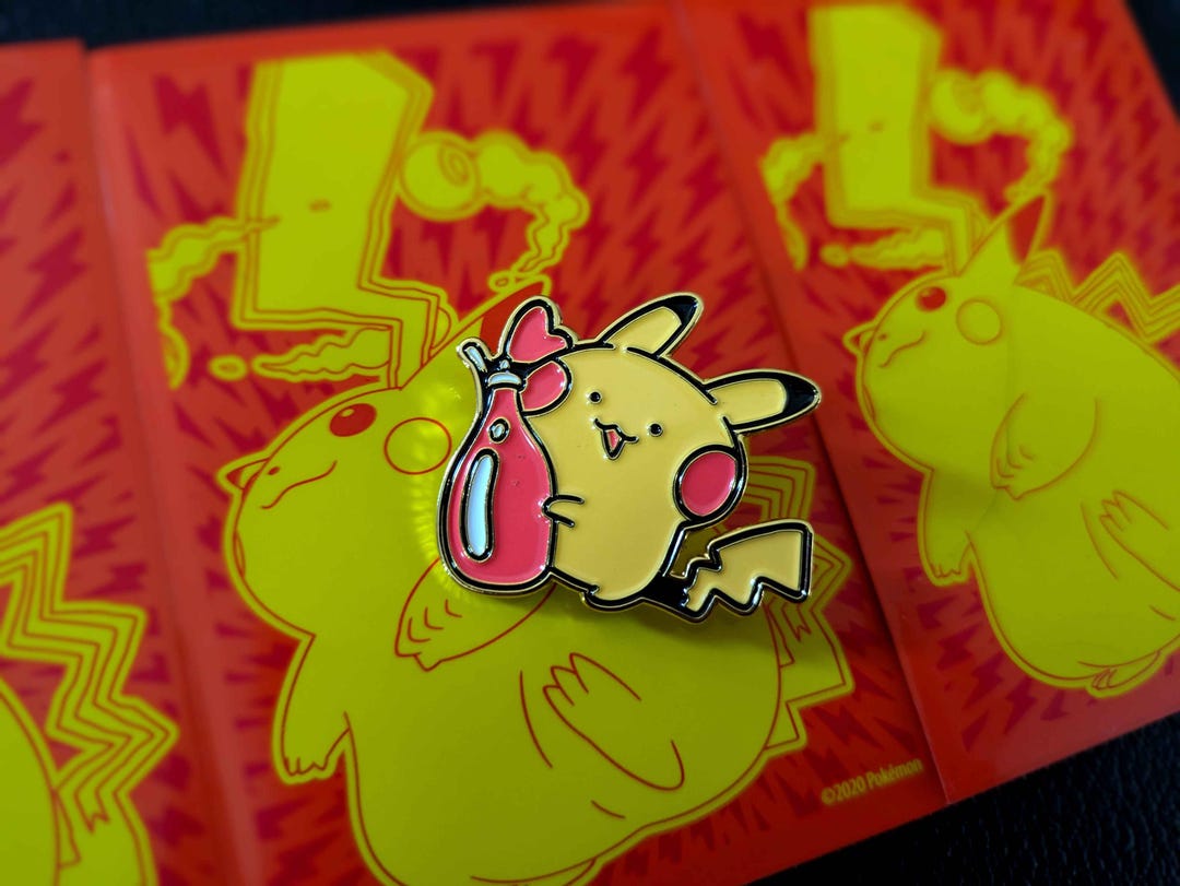 Pikachu Loves Ketchup Enamel Pin Etsy