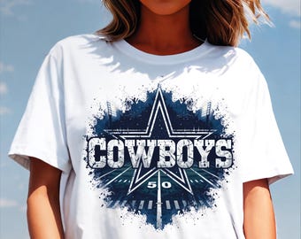 Transfert Cowboys DTF : conception Game Day (presse à chaud, décollement rapide)