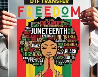 Juneteenth DTF, Black History Month DTF, Black History Pride Print, Black Lives Matter DTF, African Leader Design