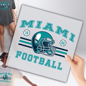 Miami Football 1966 DTF, Game Day DTF, Miami Fan Heat Press, Miami Football Gift
