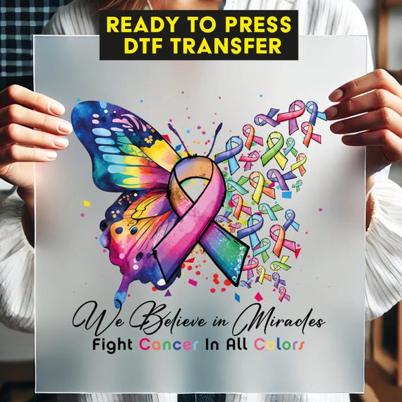 Cancer Awareness DTF, Pink Ribbon DTF Transfer, Cancer Warrior DTF, Cancer Family Print, October Awareness Heat Transfer