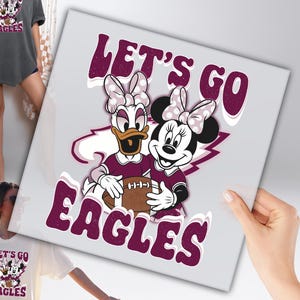 Let&#39;s Go Eagle DTF, Purple Eagles Football Season DTF, Game Day Ready to Press, Championship Vibes DTF, Funny Sport Lover Print