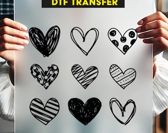 Hearts Valentines Day DTF, Happy Valentin's Day Ready to Press, Pink Valentine DTF Transfer