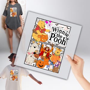 Winnie The Pooh Halloween Dtf, Pumpkin Season Dtf, Ready to Press DTF Transfers, Winnie the Pooh Ghost Shirt, Direct To Film,